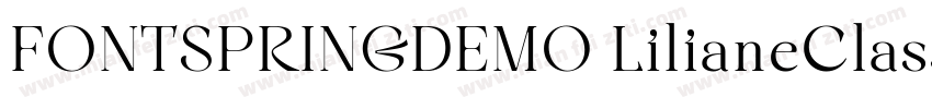 FONTSPRINGDEMO LilianeClasseMediumR字体转换